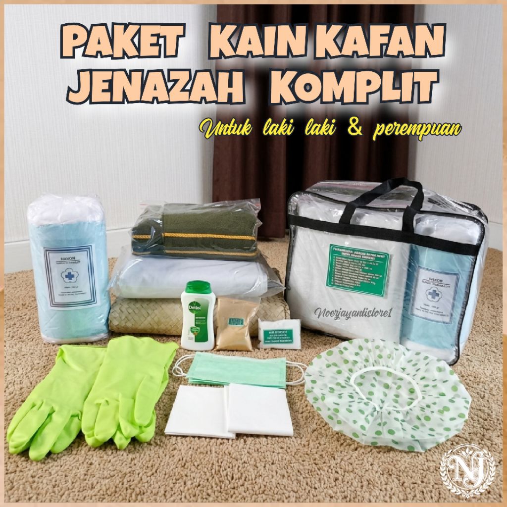 PERLENGKAPAN jenazah kain kafan pria & wanita | set jenazah Kain kafan perempuan & laki laki | kain 