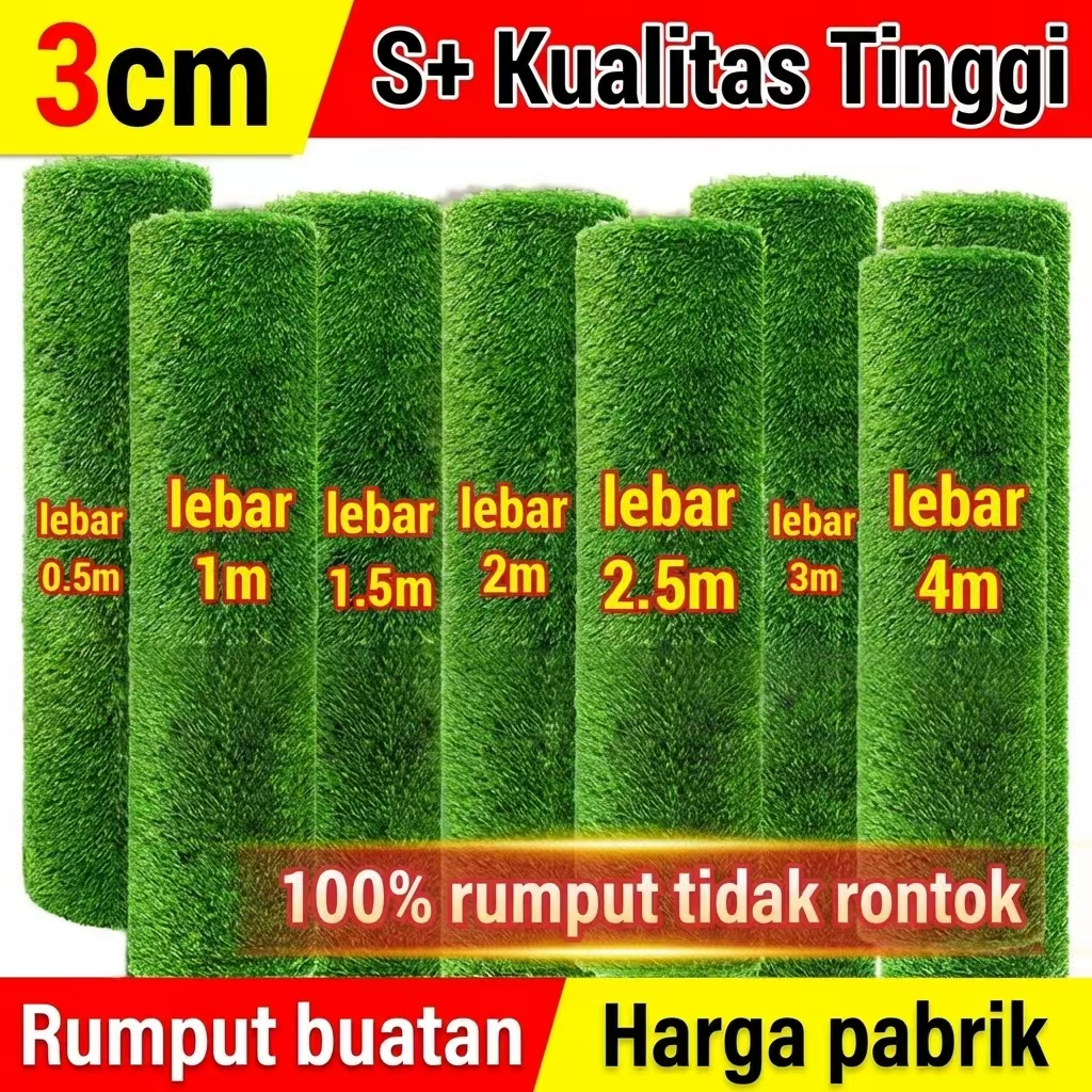 Bonus Hadiah Rumput Sintetis Swiss 2x3M 3cm Kualitas Bagus Tidak Pudar, Kirim Cepat, Cocok Taman & B