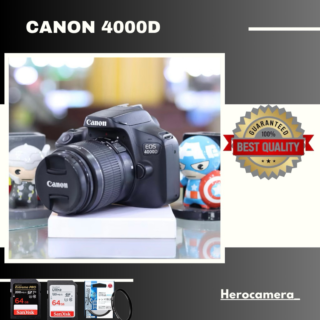 CANON 4000D KAMERA SECOND MULUS BERKUALITAS GARANSI 1 BULAN