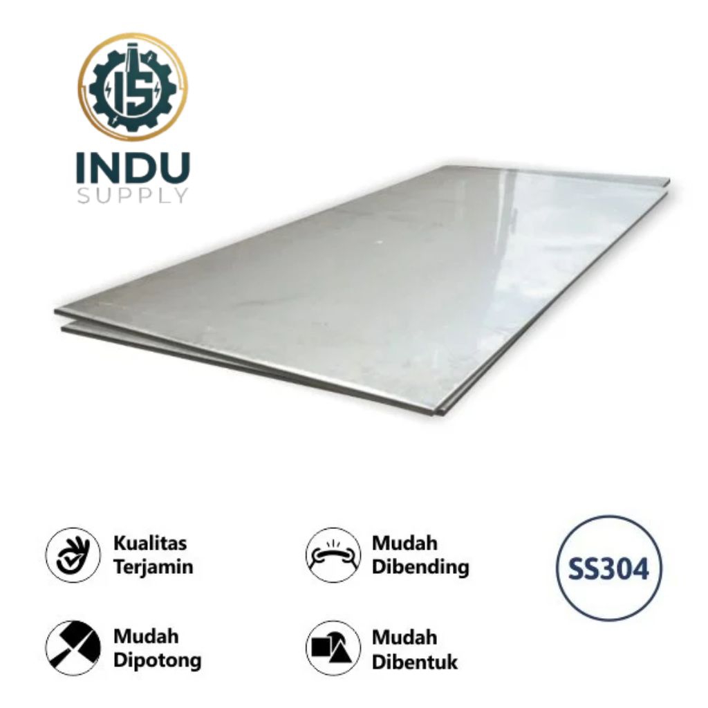Plat Stainless 304 - 0.4MM x 4 x 8 Feet - 2B Stainless 304