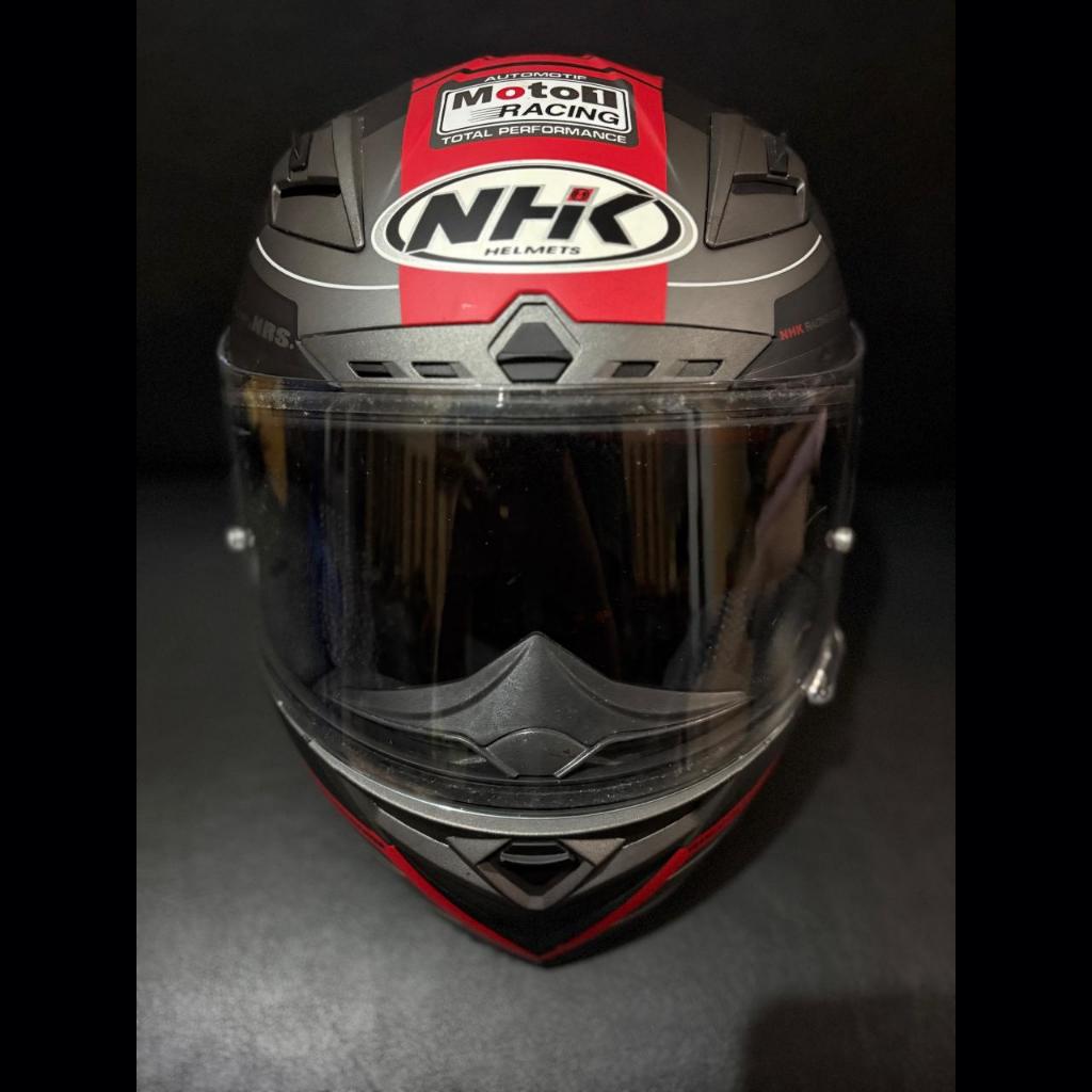 Helm NHK Full Face Racing RX9 Hitam Merah Doff Double Visor | PRELOVED