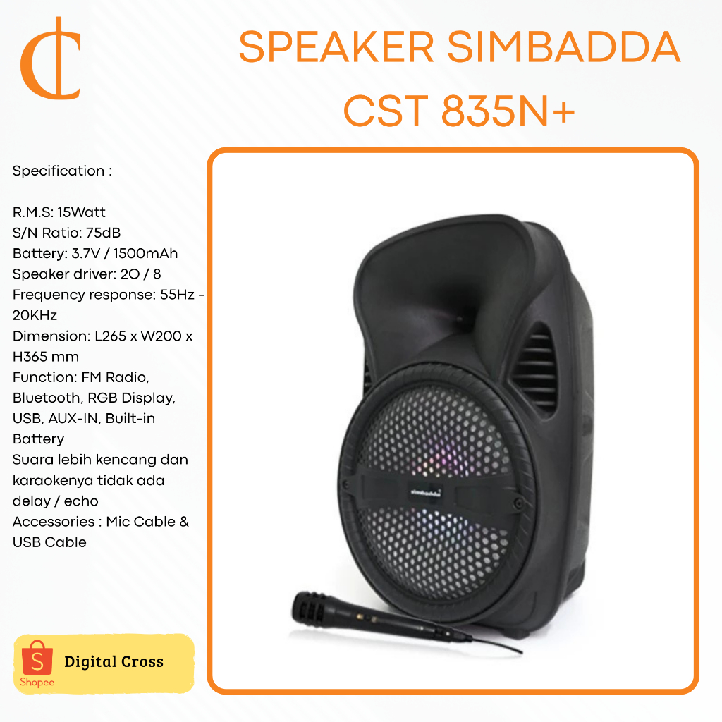 SPEAKER SIMBADDA CST 835N+