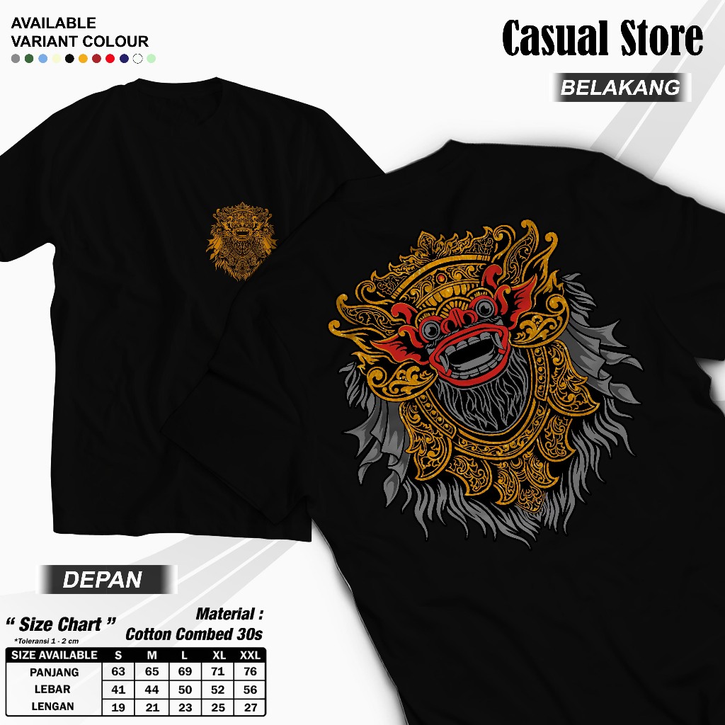 KAOS PRIA TERBARU WAYANG KULIT BALU CULTURE INDONESIA JOWO BARONG BALI