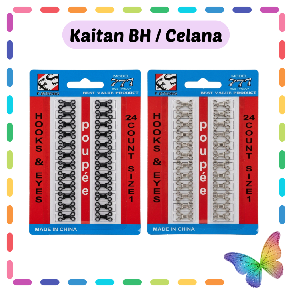 Kaitan Kodok BH Bra Celana Baju Kebaya