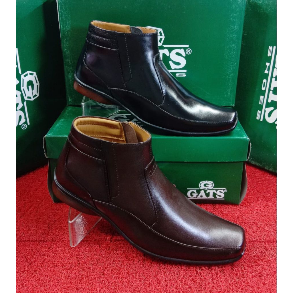 SEPATU PRIA BOOTS KULIT GATS ZU 0051 ORIGINAL