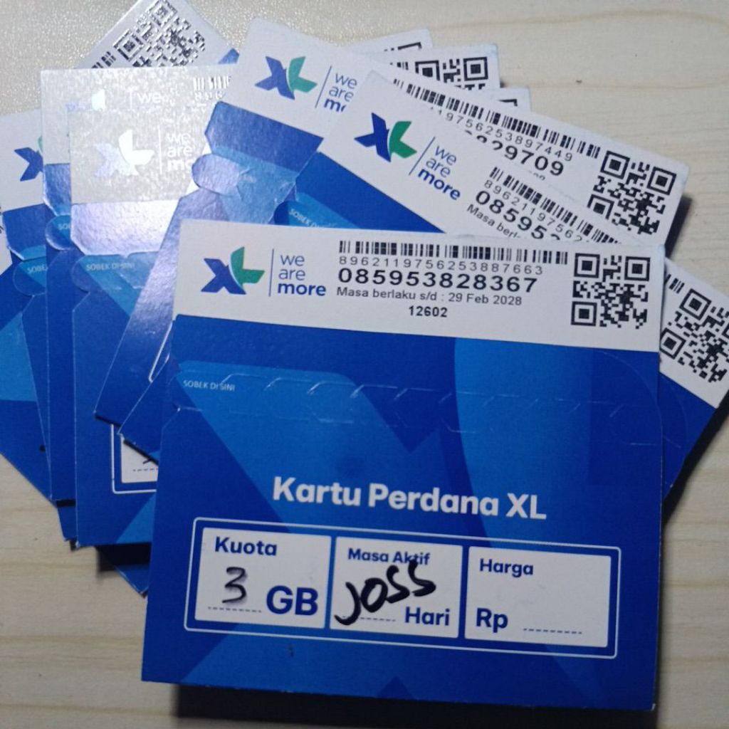 kartu perdana XL kuota 3gb