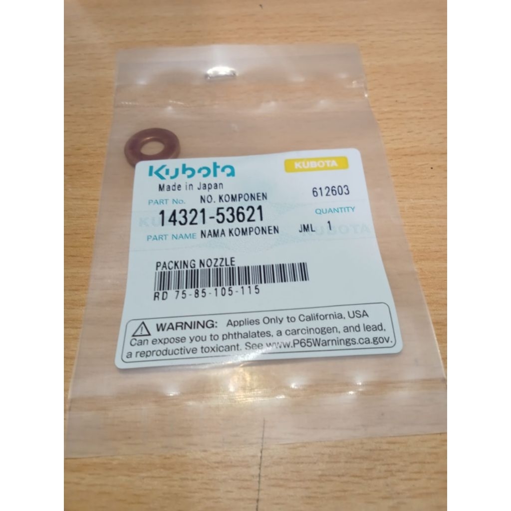 Packing Nozzel Ring Nozzel Nosel Mesin Kubota RD 75-85/110-115 Original Asli Kubota