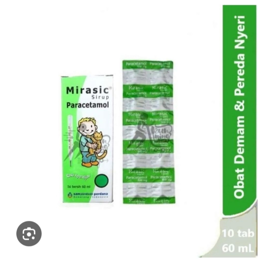Mirasic/Paracetamol sirup 60ml / mirasic tablet/ paracetamol 500mg
