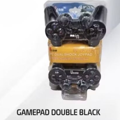 gamepad usb double getar hitam gamepad stik PC USB joystick PC LAPTOP GAMEPAD USB STIK PC