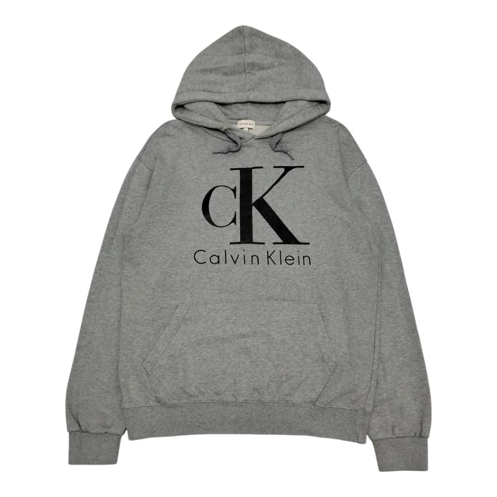HOODIE CK CALVIN KLEIN LOGO ABU / GREY SECOND ORIGINAL
