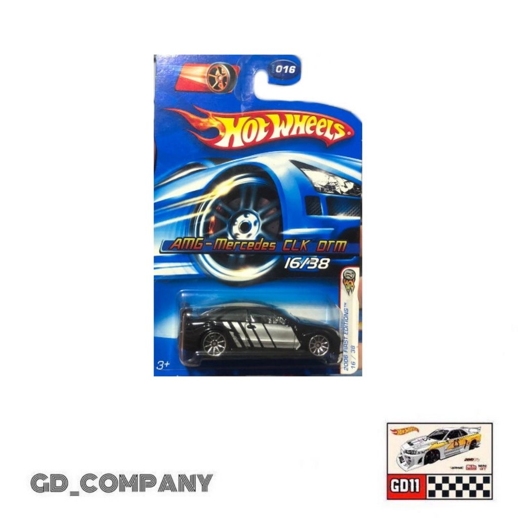 Hotwheels AMG Mercedes Benz CLK DTM Hitam First Edition - rare (Free protektor)
