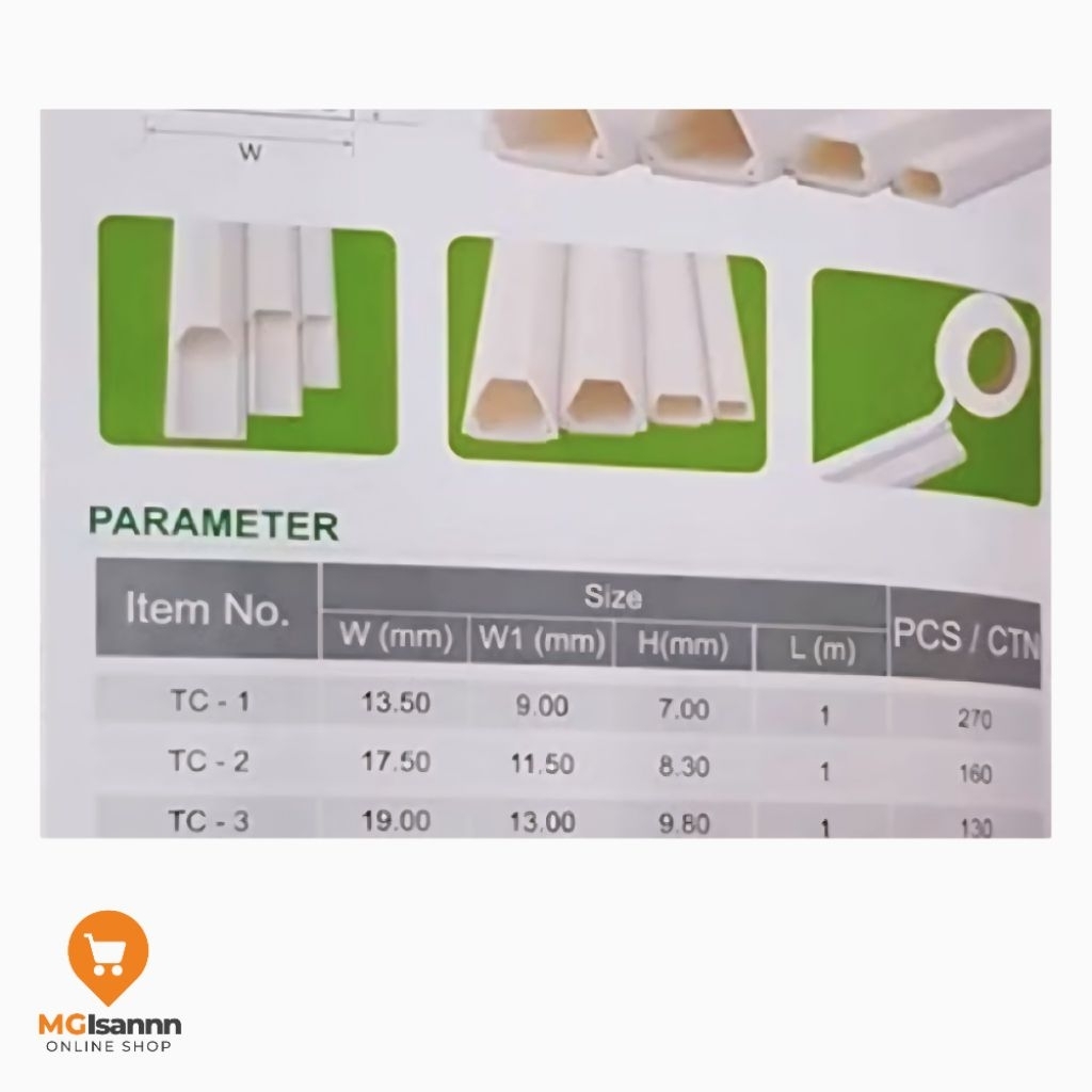 Kabel Duct Kabel Protektor Protector Kabel TC 1/ TC 2/ TC 3/ TC 4/ TC 5/ TC 6 Pelindung Kabel NISO P