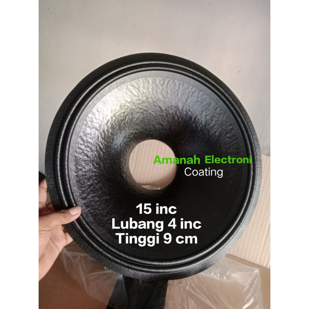 Daun Kertas Speaker 15 inc Lubang 4 in T 9 Fr2 jeruk coating