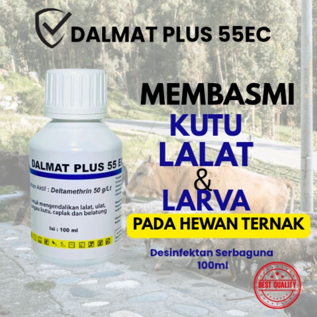 Dalmat Plus 55 EC - Dalmat 100ml - Obat Kutu - Anjing - Kucing - Obat Kutu Mandi