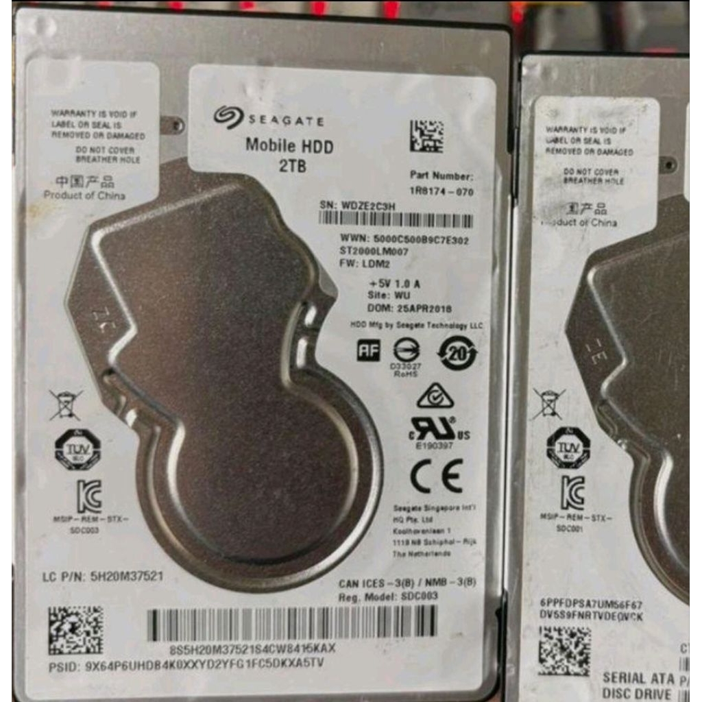 Seagate Barracuda 2TB Original 2000GB Hardisk Laptop