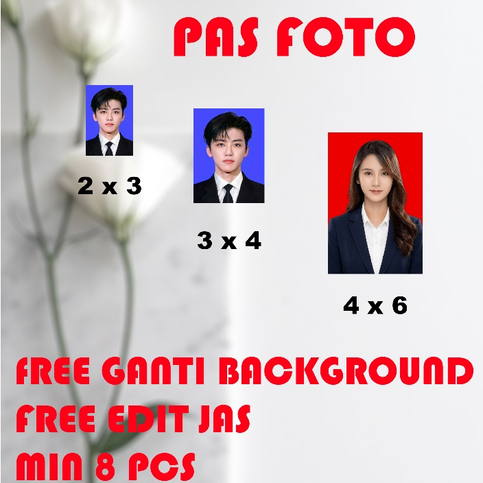 CETAK PAS FOTO GLOSSY 2X3 3X4 4X6 KUALITAS TERBAIK