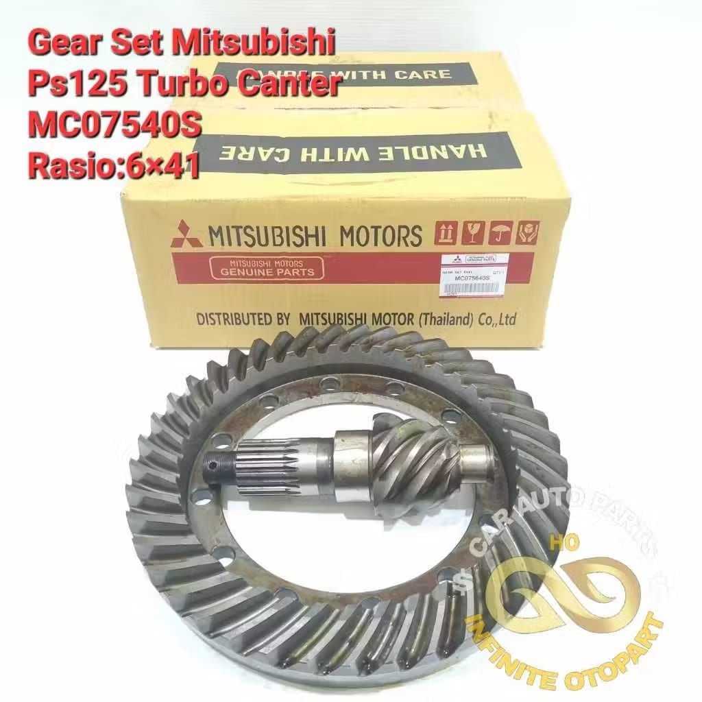 GEAR SET GIGI GARDAN CROWN WHEEL PINION MITSUBISHI CANTER PS125 TURBO 6 X 41 ORI OEM