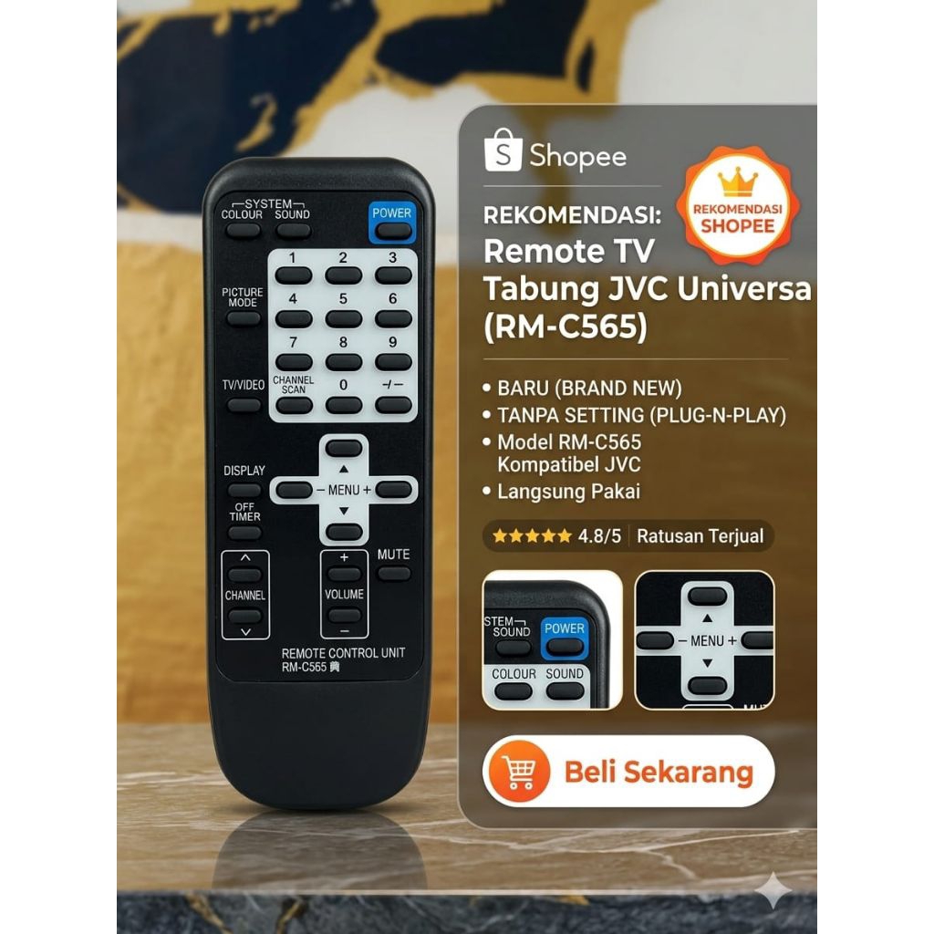 REMOTE TV TABUNG MERK JVC RM-C565