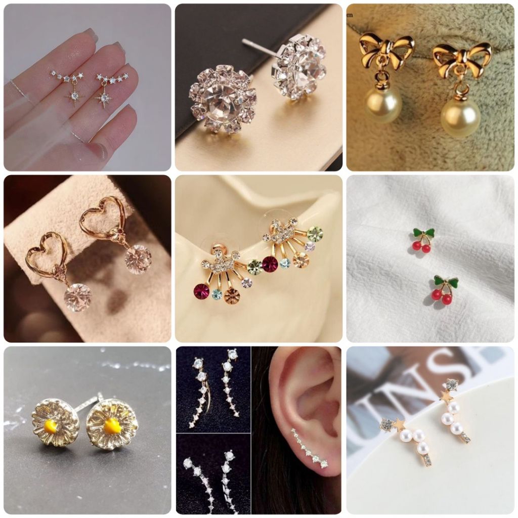 Anting tindik fashion korea anting fashion wanita korea model tindik pita tindik bunga matahari tind