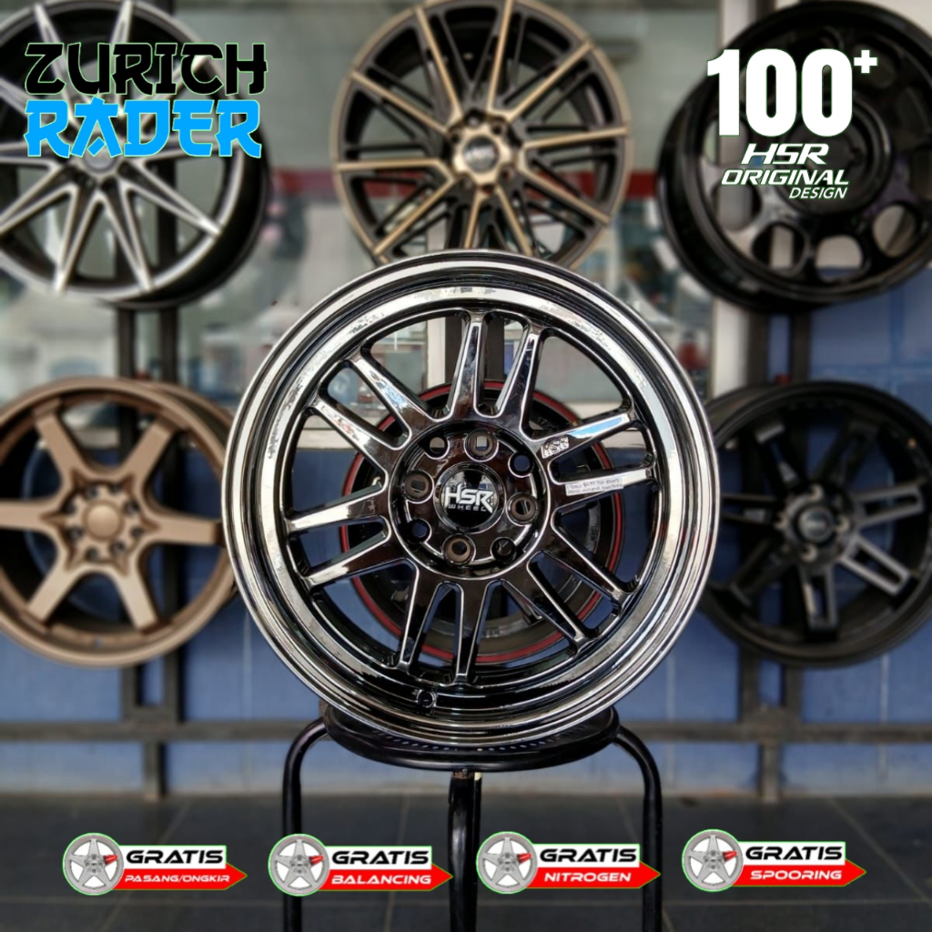 VELG R16 MODEL RPF1 HSR BLYO1 BLACK CHROME COCOK UNTUK JAZZ,CITY,BALENO,BRIO,AVANZA,LIVINA,XENIA DLL
