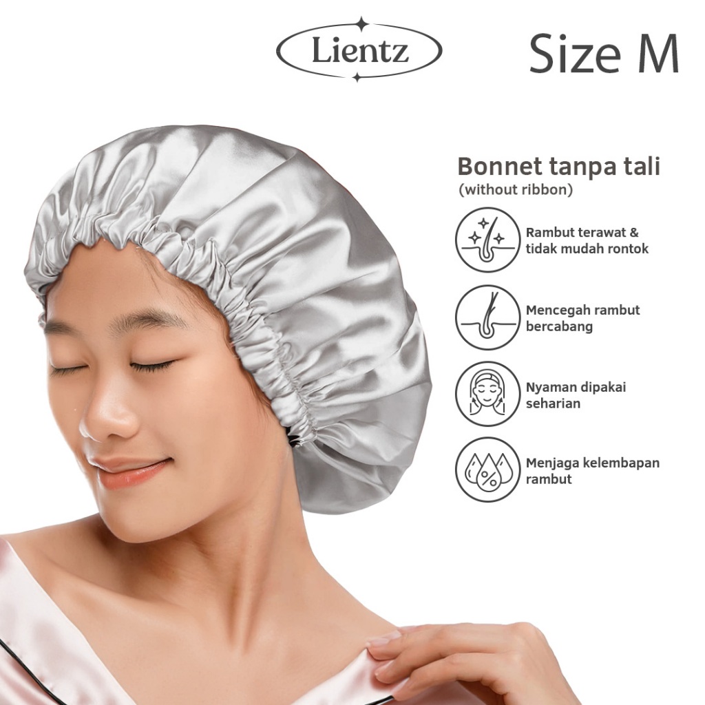 Hair Bonnet Premium Satin Silk - Pelindung Rambut Saat Tidur