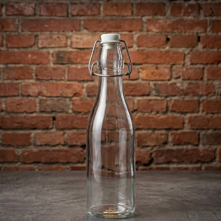 Botol Kaca Koken 250ml Tutup Clamp | Botol Minum Estetik Air Juice Sirup