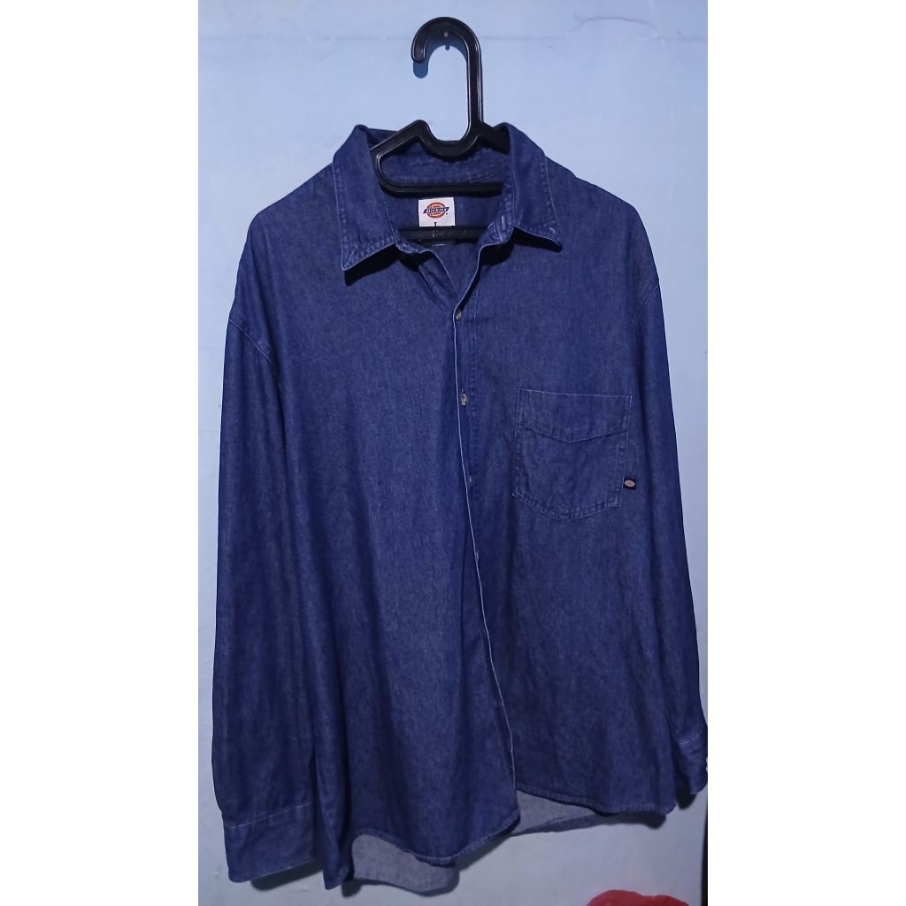 Kemeja Denim dickies original size L gede setara XL