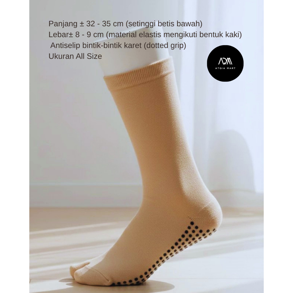 Atqia Mart Kaos Kaki Jempol Abti Slip Bahan Katun Spandex / Nylon