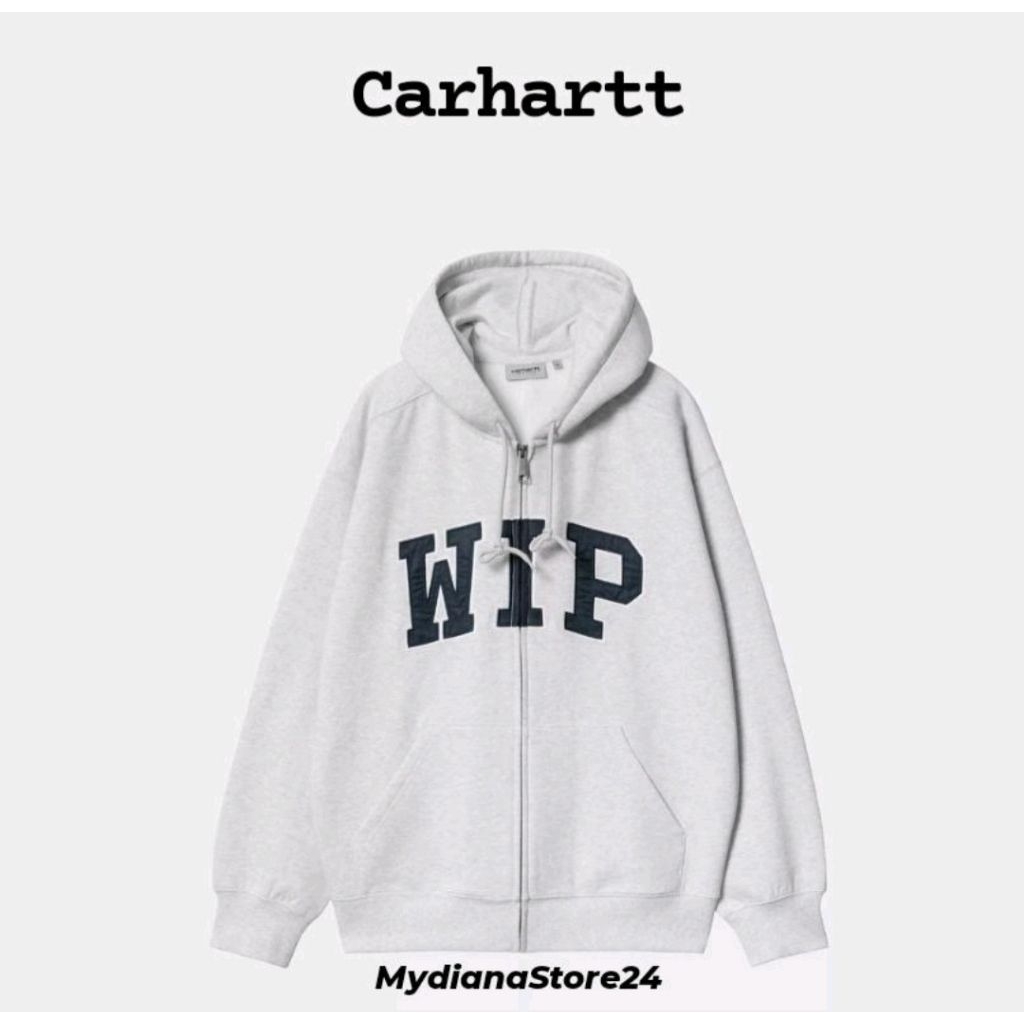CARHARTT WIP - CARHARTT HOODED WIP SWEAT JACKET - ASH HEATHER