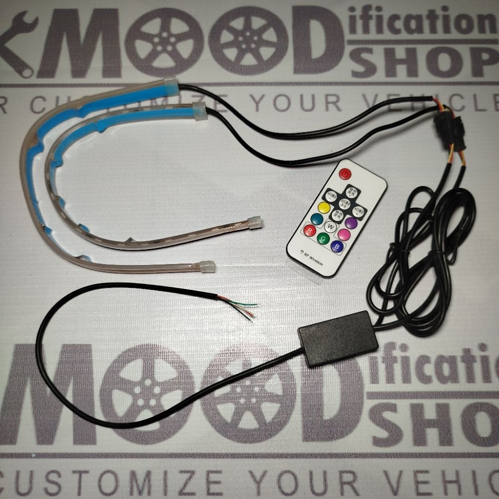 DRL Fleksibel RGB Remot Universal