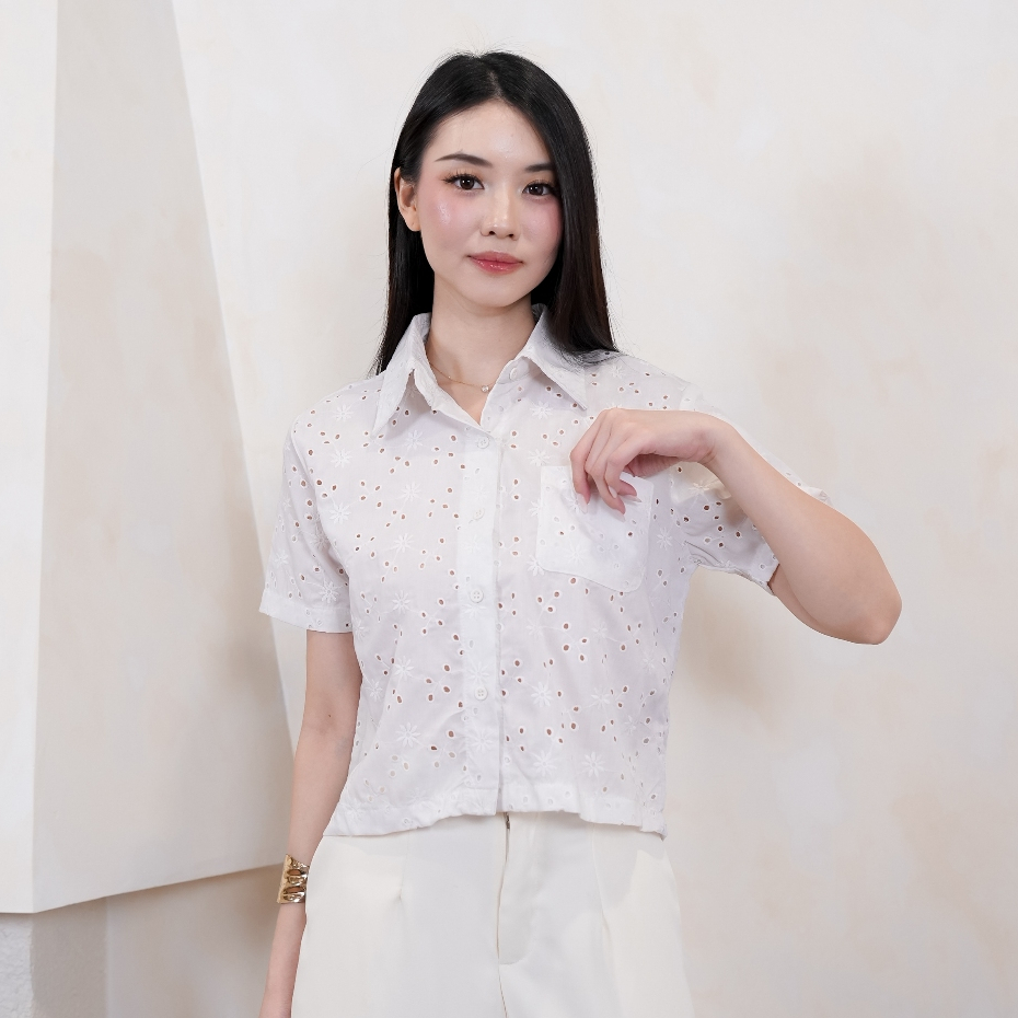 Erlina Kemeja Katun Bolong