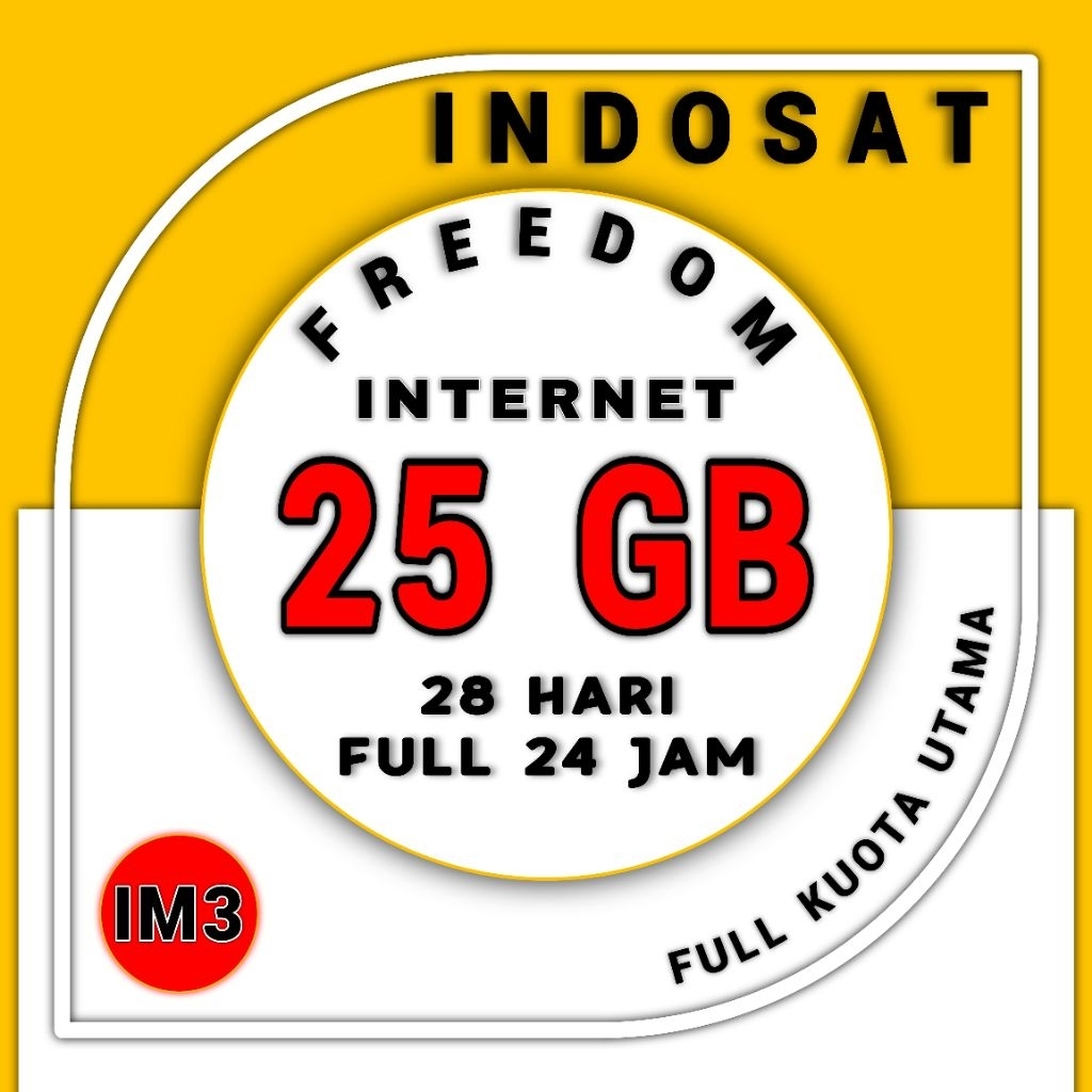 HOT PROMO ISI ULANG KUOTA INDOSAT FREEDOM 25 GB 28 HARI TERMURAH