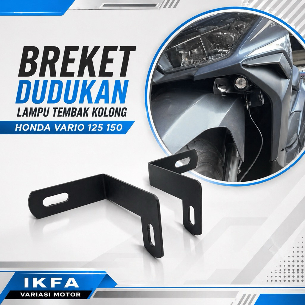Breket Dudukan Lampu Tembak Bracket Lampu D2 Laser Kolong Vario 125 150 Dudukan Lampu Tembak Vario