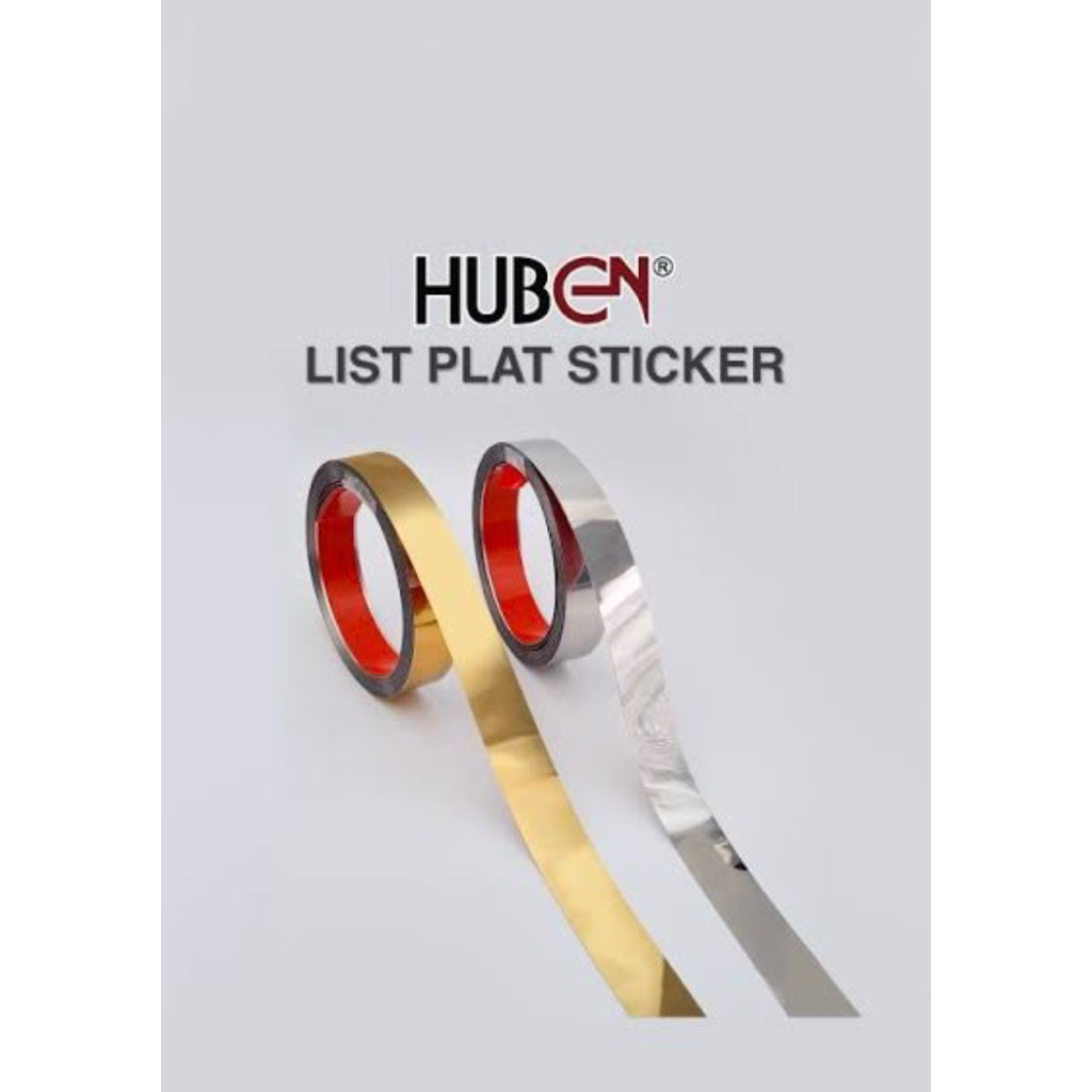 HUBEN List Plat Gold Strip Mirror Panjang 5 cm