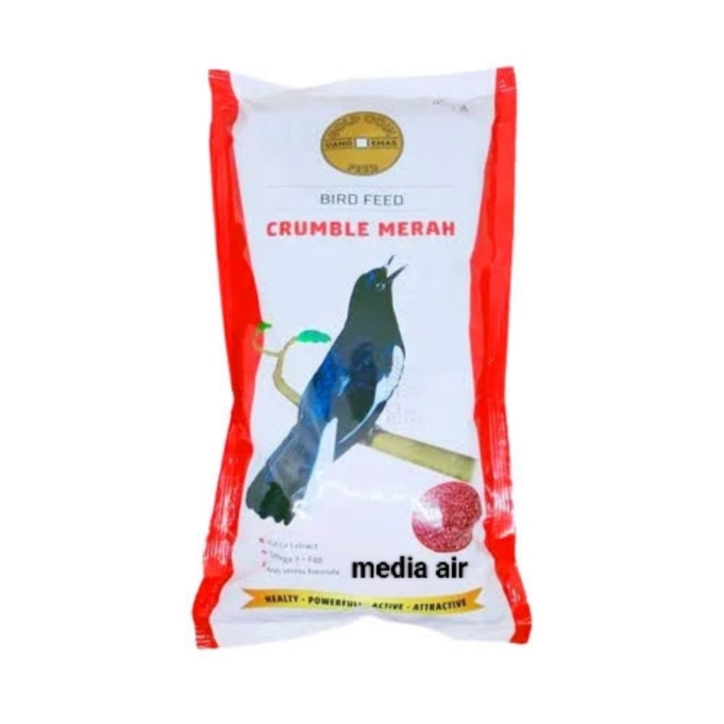 GOLD COIN crumble merah Voer pakan burung 250gr