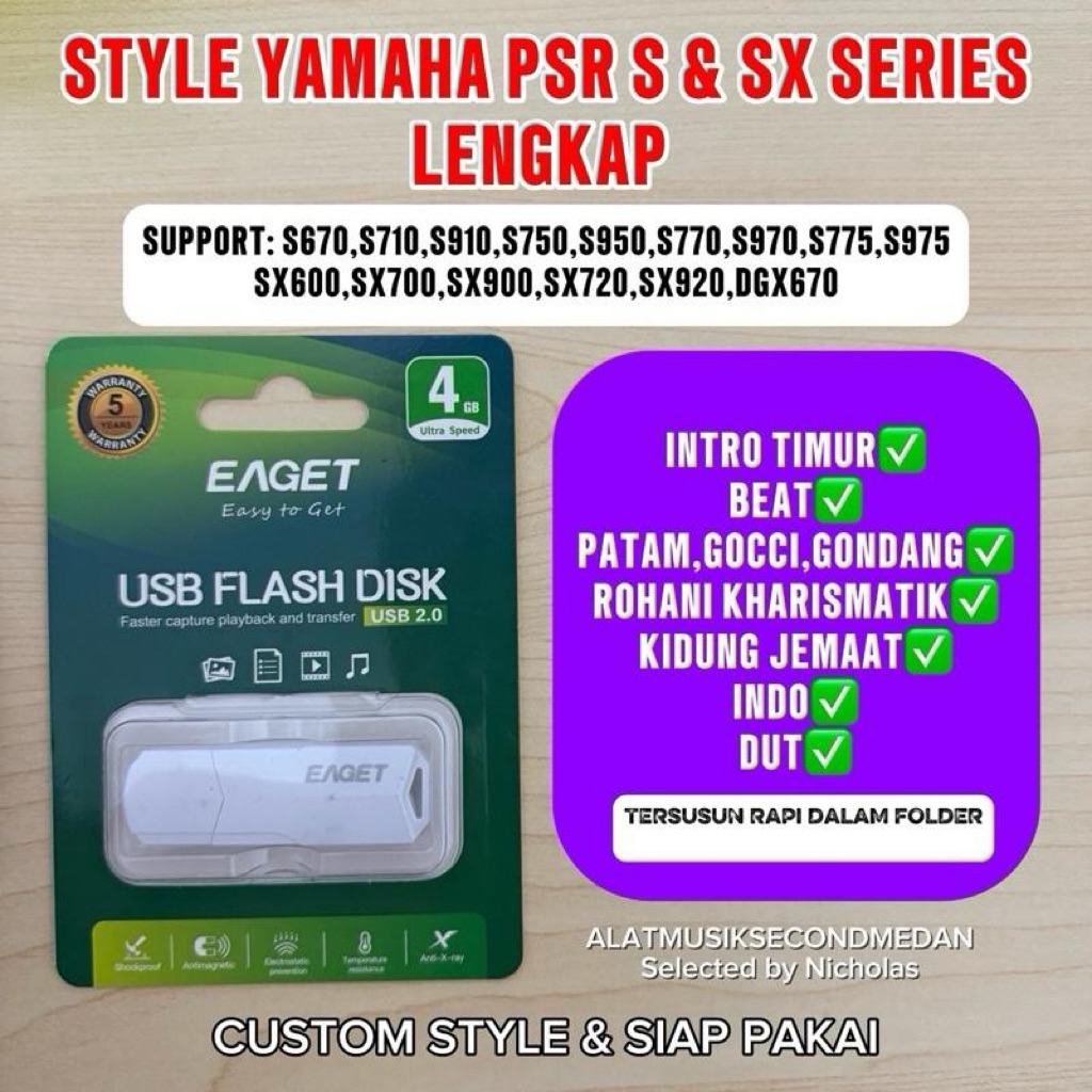 Yamaha Style PSR & SX Series Lengkap - Kompatibel S670 S710 S750 S770 S775 S910 S950 S970 S975 SX600