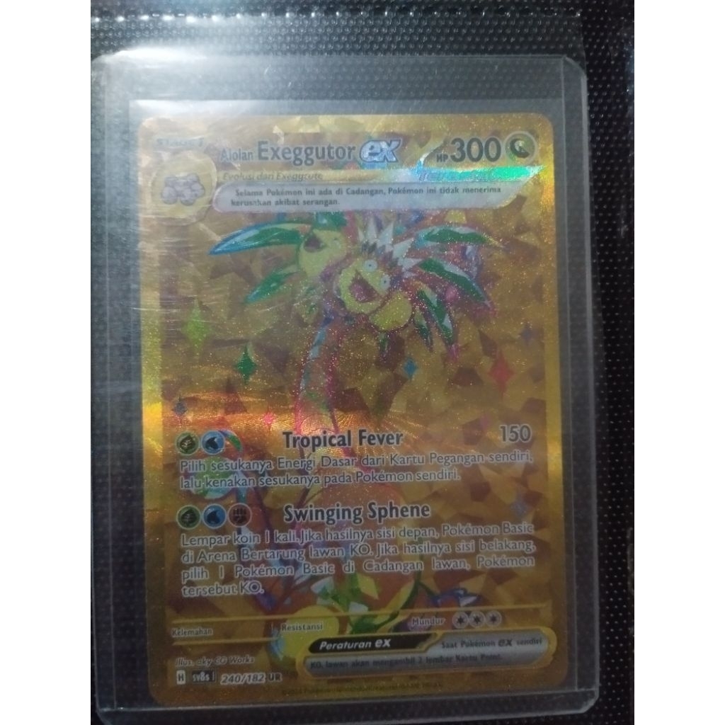 Alolan exeggutor ex ur kartu pokemon indonesia