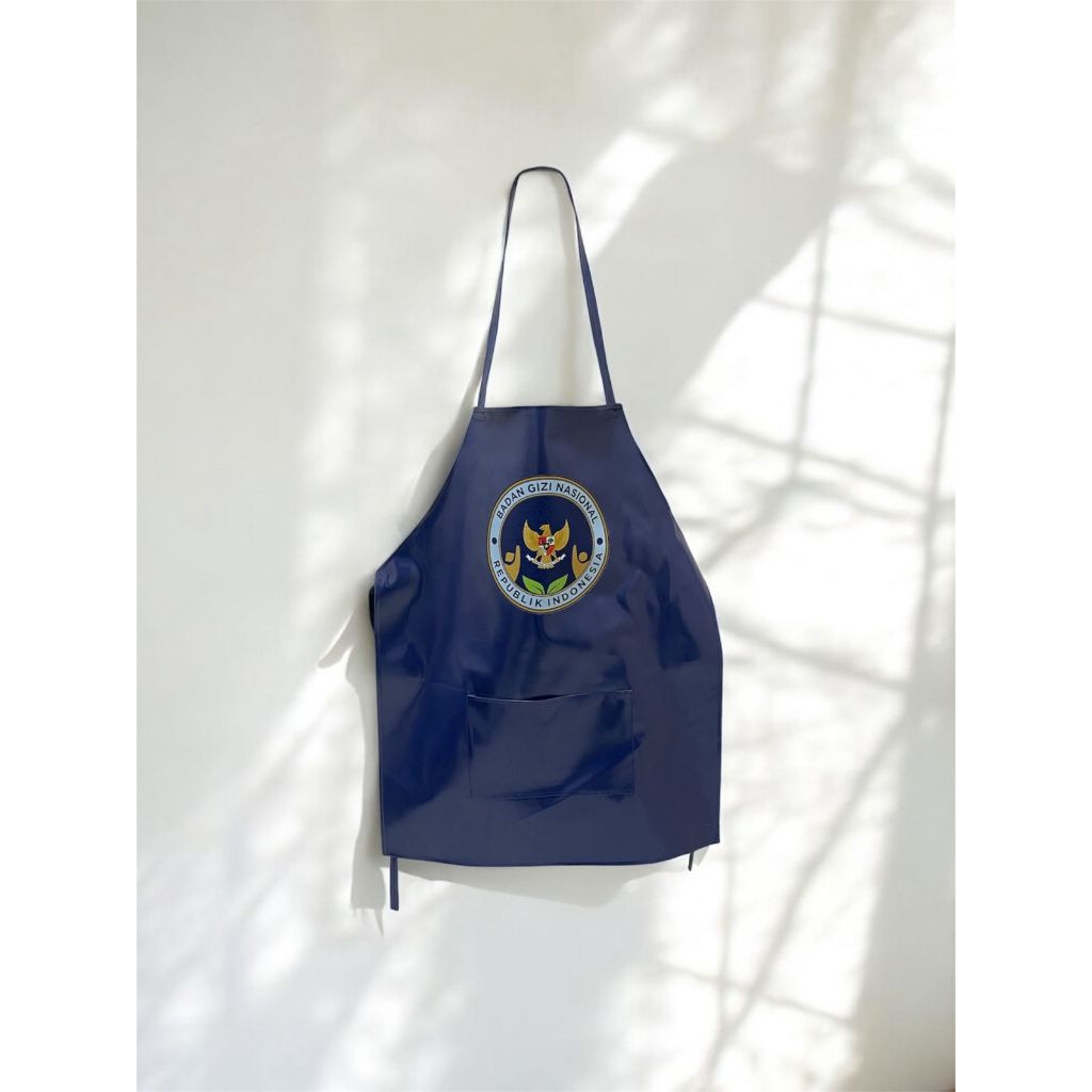 Celemek Apron Dapur MBG SPPG Bahan Kulit PVC Anti Air & Api
