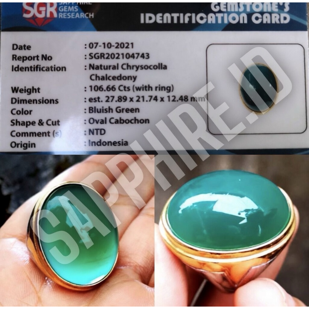 Batu Cincin Pria//Batu Akik Bacan Super Jumbo Super mewah Crystal HQ Termurah Memo SGR