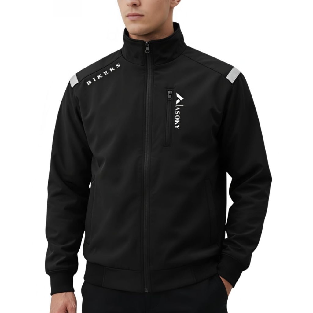 ASOKY jaket musim dingin jaket bomber pria model terbaru jaket  motor pria dewasa