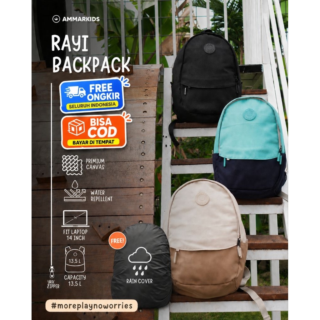 DEKA BAG Tas Ransel Sekolah Anak Bahan Canvas Ringan Namun Kokoh Tahan Air  - Tas Sekolah Anak SD SM