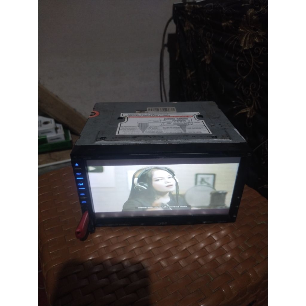 head unit double din jec kondisi bekas normal murah audio mobil terlaris