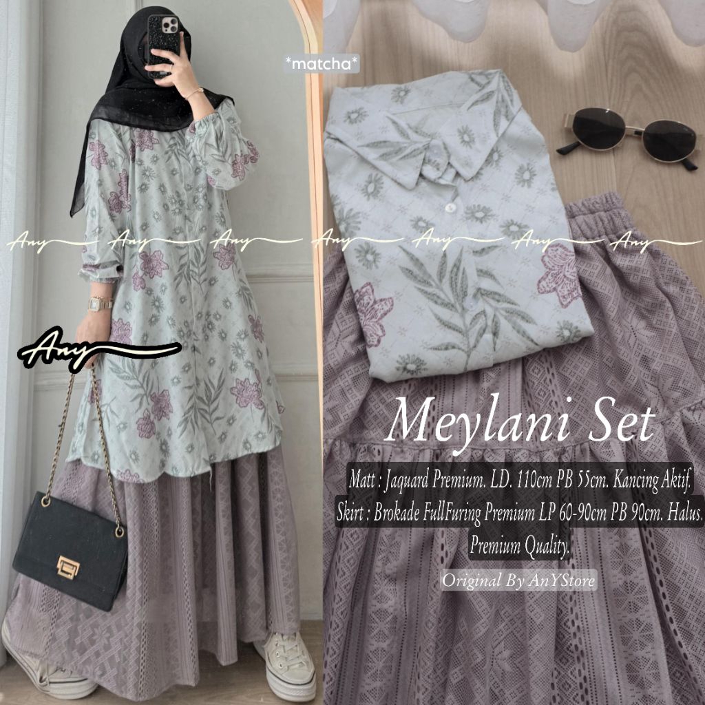 Kania Meylani Arlyta Denis Anselia Arunika Xafa Pefita Serna Irisa Set setelan long tunic Jaguard pr