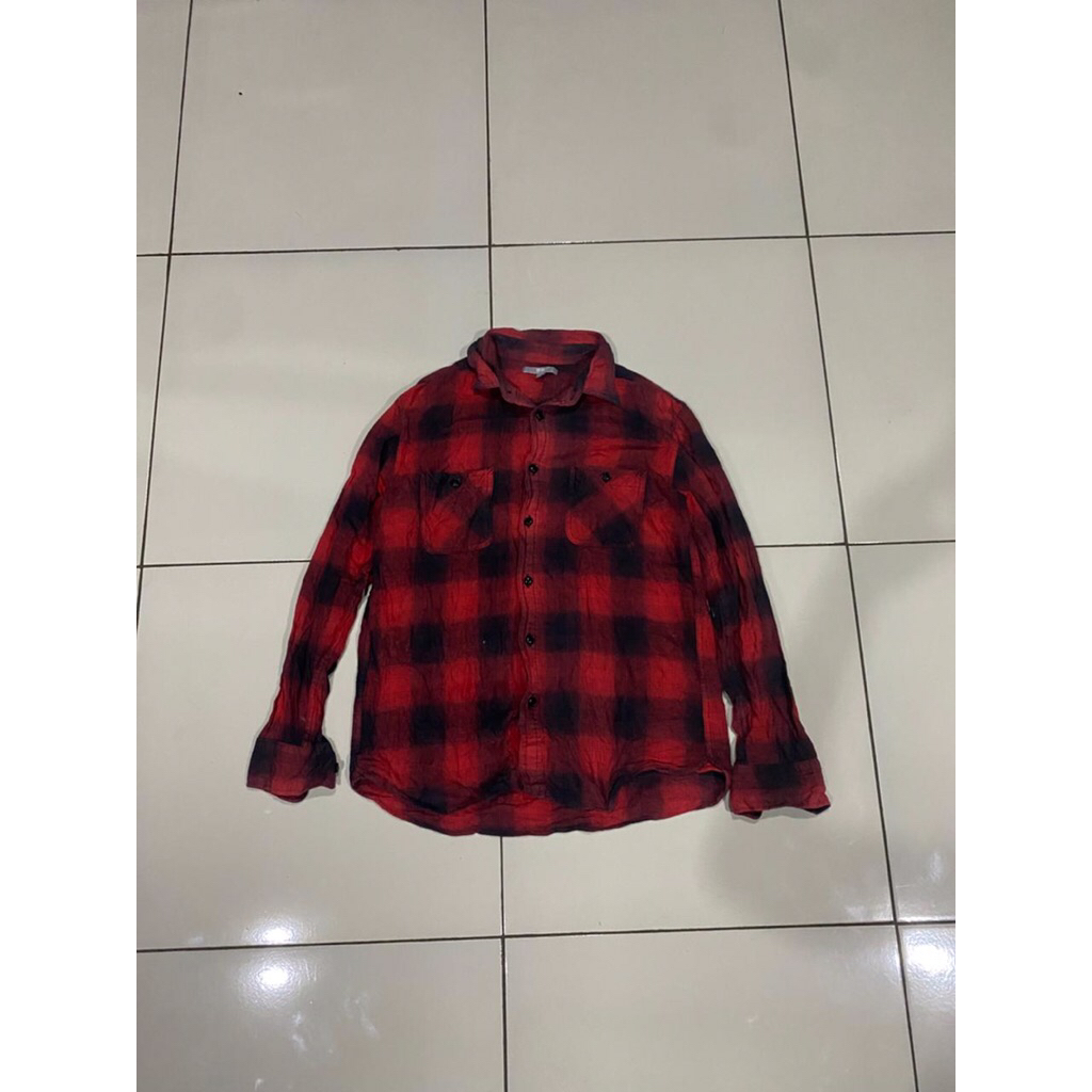 kemeja flanel uniqlo original