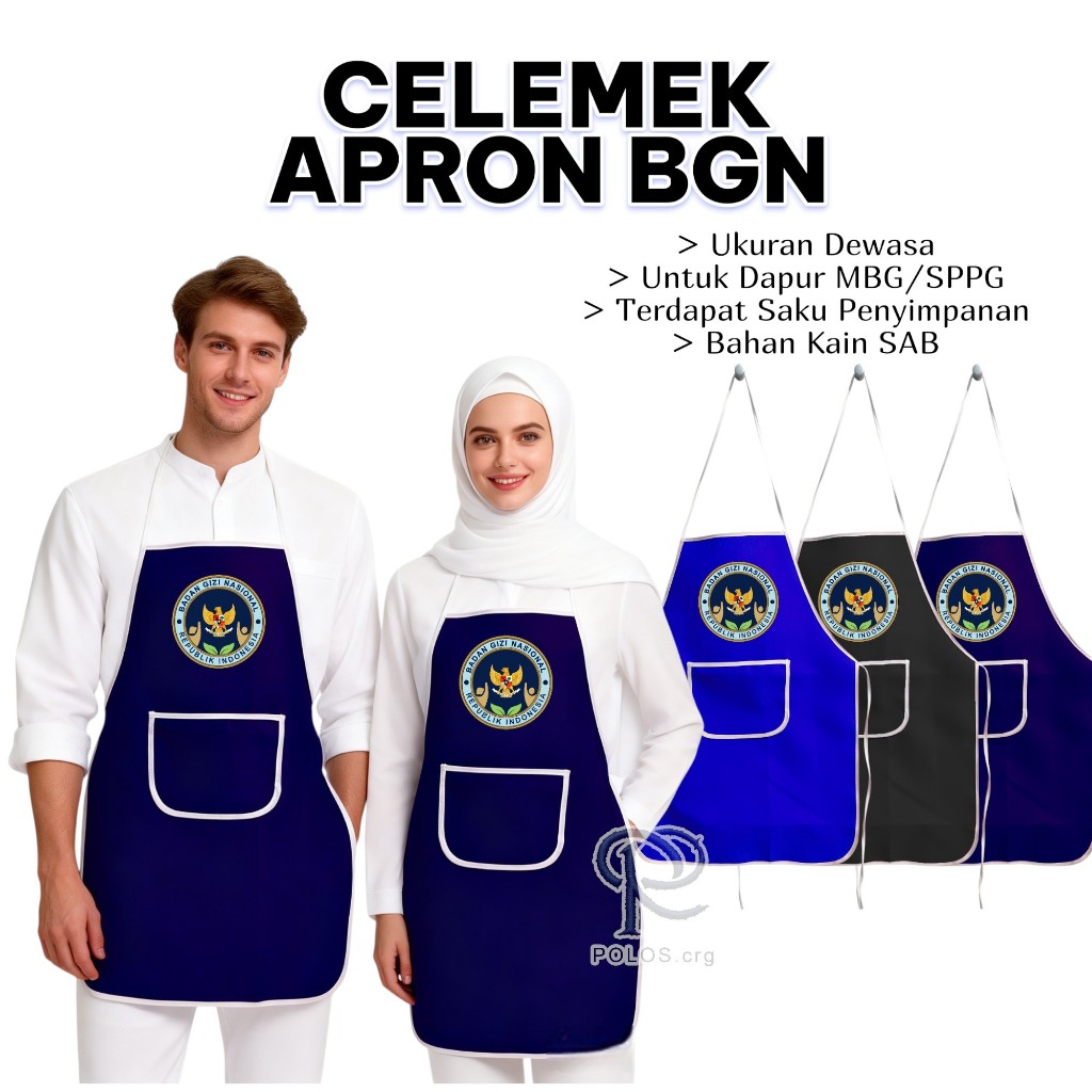 APRON CELEMEK SABLON MBG - APRON KAIN SPPG MBG