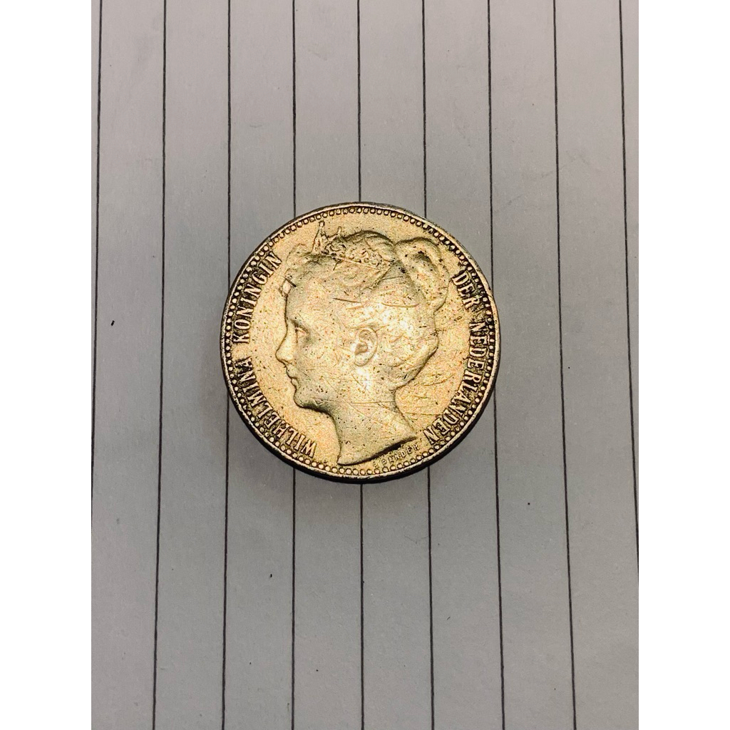 Koin Perak 1 Gulden Belanda Silver Asli | Ratu Wilhelmina (Mahkota)