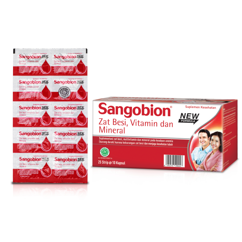 Sangobion Obat Obat Penambah Darah Sangobion Strip Kurang Darah Zat Besi