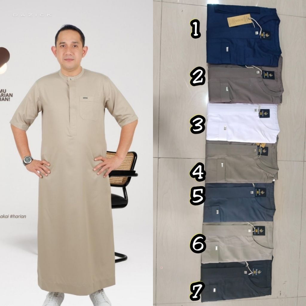 New Gamis Premium Lengan Pendek | jubah pria | gamis pria