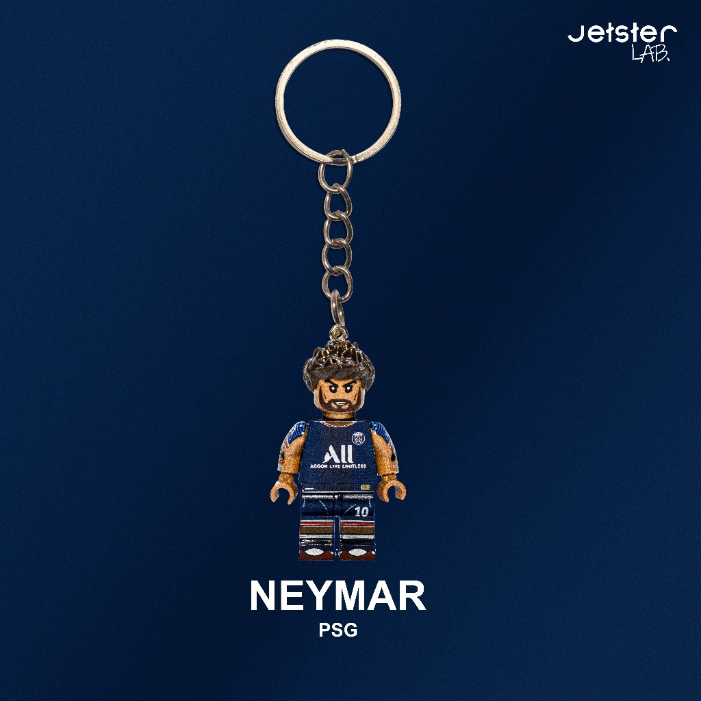 Jetster Lab Keychain Gantungan Kunci Figure Neymar PSG Jersey