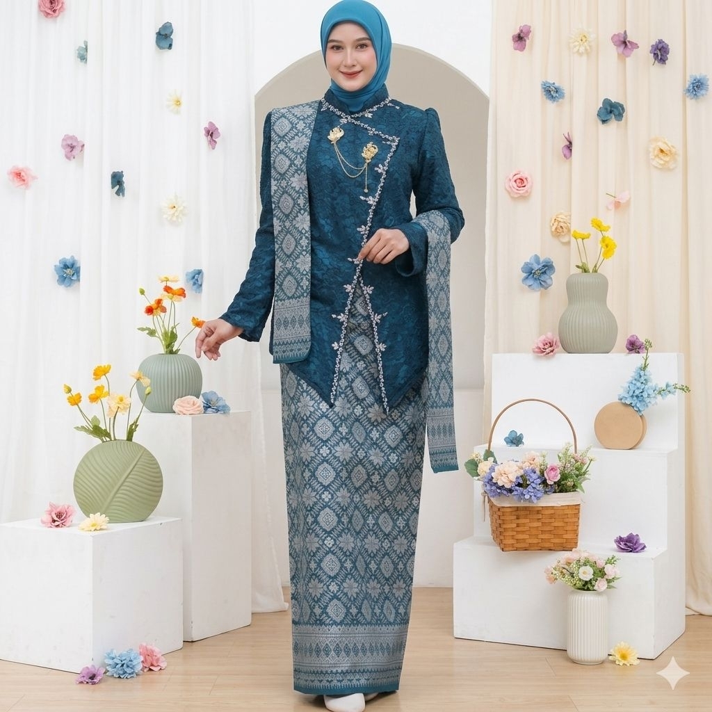 (FREE HIJAB) Kebaya Modern Janggan by tamrin shop.id – Baju Pesta Kondangan Elegan Hijab Wanita Musl